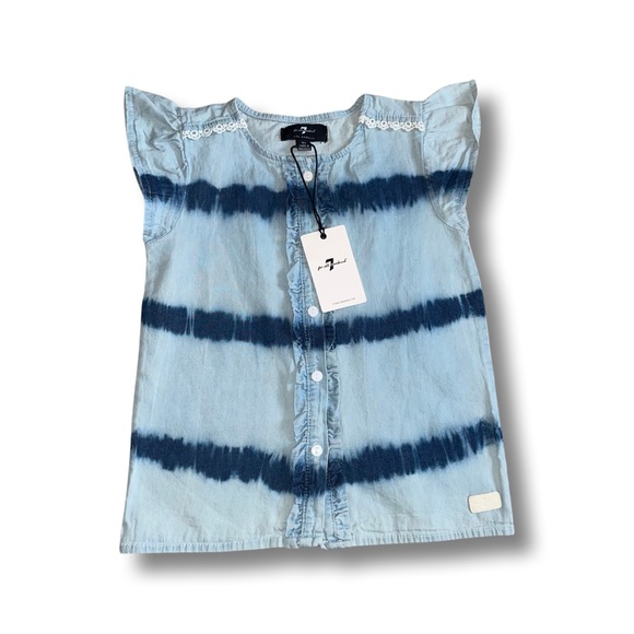 Little Girls 7  For All Mankind Sleeveless Shirt - Picture 1 of 4